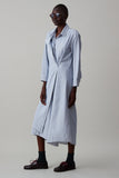 JONES SHIRTDRESS | BLUE TICKING STRIPE