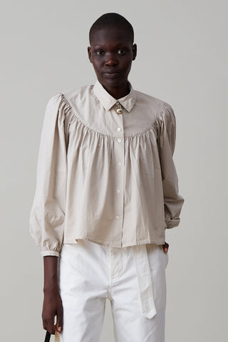 ROBERTA SHIRT | PALE TAUPE POPLIN