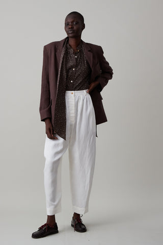 BRADY TROUSER | CREAM TENCEL LINEN