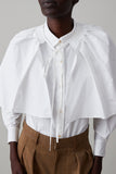 ALICE SHIRT WITH SCARF | WHITE POPLIN