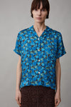 JOHAN SHIRT | PETROL PALM FLORAL VISCOSE