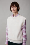 ELLEN SWEATER VEST | CREAM BOILED WOOL