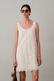 JEANINE DRESS | EGRET COTTON LACE