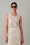 LIZ TANK | EGRET COTTON LACE