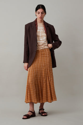 DIYA SKIRT | GINGER GAUZE PLAID