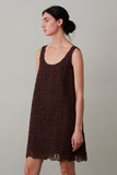 JEANINE DRESS | CHOCOLATE COTTON LACE