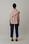 ALICE SHIRT WITH TRIANGLE SCARF | PINK MULTI CHECK