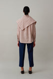 ALICE SHIRT WITH TRIANGLE SCARF | PINK MULTI CHECK