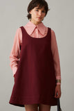 JEANINE DRESS | BURGUNDY DOUBLE FACE COTTON