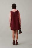 JEANINE DRESS | BURGUNDY DOUBLE FACE COTTON