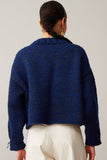 LEWISTON SWEATER | INDIGO BOUCLE COTTON YARN